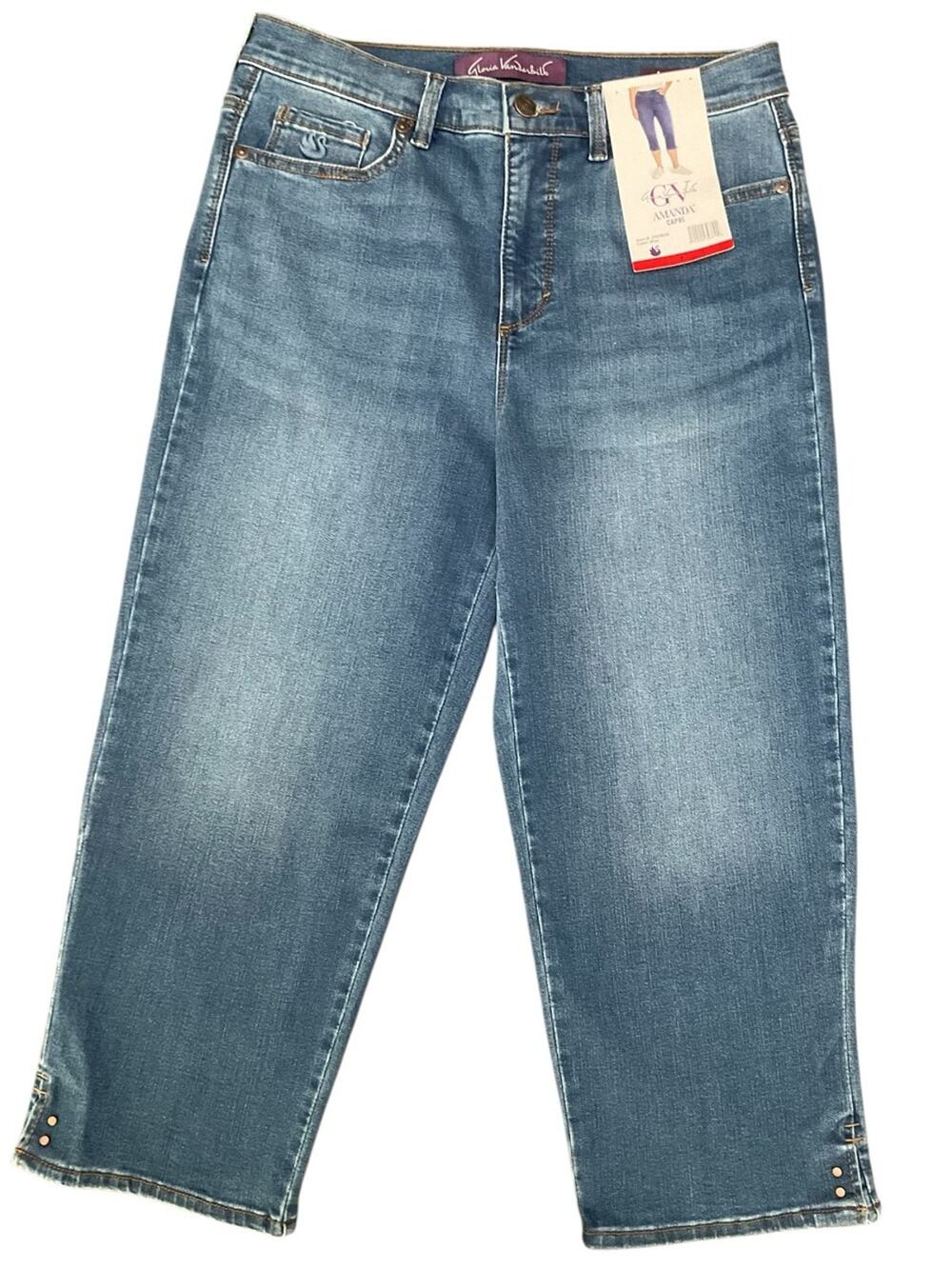 Gloria Vanderbilt Women’s Armanda Capri Jeans Blue Size 8 NWT